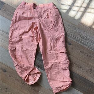 Free People Movement Mesmerized Me Sunkissed Pink Cargo Pants